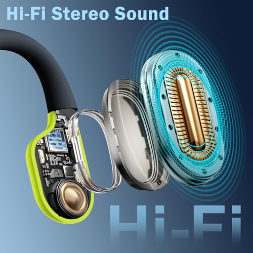 Liquid Silicone Swimming Headphones-Bone Conduction Headphones, IP68 Waterproof Underwater Earphones, LiteSurge Bluetooth Soft/Skin Open Ear Swim Earbuds with 32 GB MP3 Memory for Sport-Turquoise - color: Turquoise