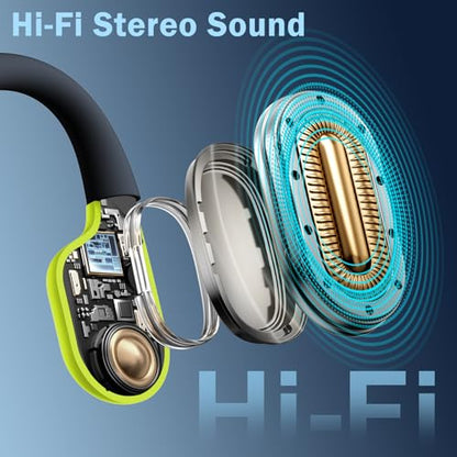 Liquid Silicone Swimming Headphones-Bone Conduction Headphones, IP68 Waterproof Underwater Earphones, LiteSurge Bluetooth Soft/Skin Open Ear Swim Earbuds with 32 GB MP3 Memory for Sport-Turquoise - color: Turquoise