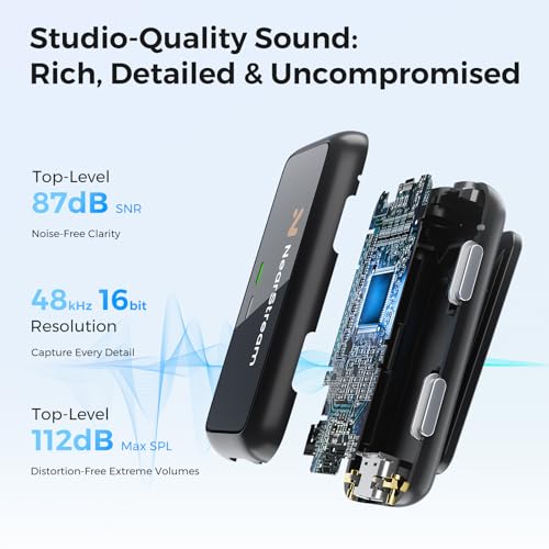 Wireless Lavalier Microphone for iPhone/Android/Camera/PC | AI Noise Cancellation, 7H Battery Life, 656ft Transmission, LCD Display, Wireless Lapel Microphone for Streaming, Recording - style: 1TX+1RX