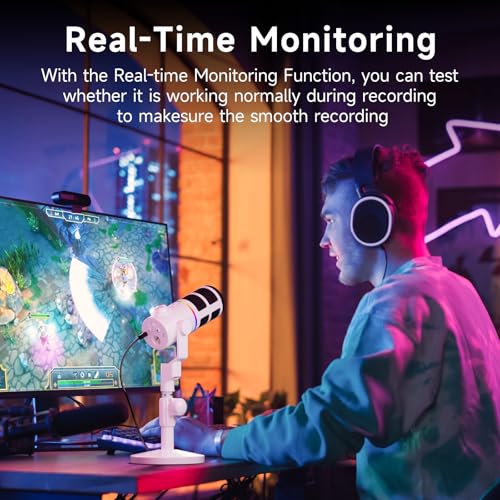 EJoy D10 PRO(D) Wireless USB Gaming Microphone with 45H Battery for Gaming