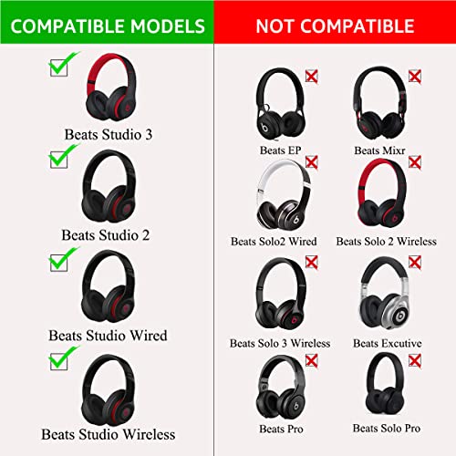 Beats Studio 3 Replacement Ear Pads, Premium Durable Beats Replacement Ear Pads, Beats Studio 3 earpad Replacement for Studio 2 & 3 B0500/B0501 Wired/Wireless, Cooling-Gel - color: Cooling-Gel