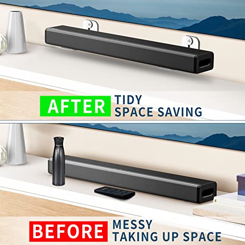 notiela Universal Soundbar Mount Wall Mount Shelf for Samsung, Onn, Sony, JBL, Vizio, Nakamichi, LG, Roku and Most of Sound Bars Mount Mounting Bracket Under TV, White - color: White, size: One Pack