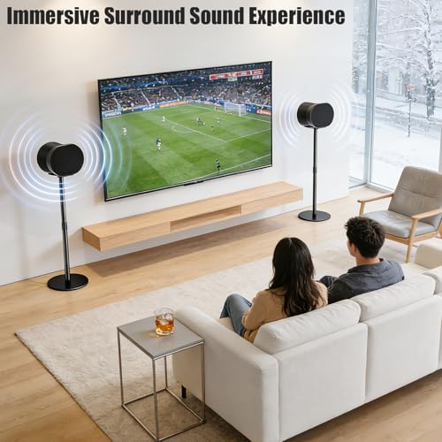 ALTSON Speaker Stand for Sonos Era 100 & Era 300, 26”-43” Height Adjustable Floor Stand, Dual-Mount Base Surround Sound Speaker Mount with Cable Management for Living Room Bedroom Office, 1 Pack - size: 1 Pack