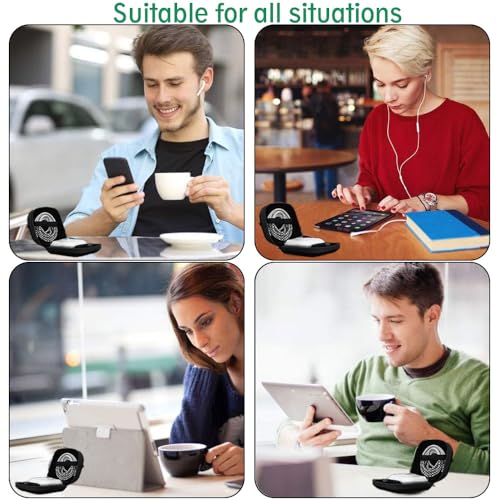 6-Pack Earphone Carry Case, Digital Data Cable Storage，Small Round Pocket Earbud Travel Carrying Case with Zipper for Smartphone Earphone, USB Cable, SD Cards Storage Bags,and More,Black