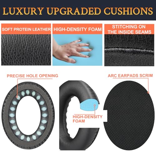 SoloWIT Earpads for Bose Headphones - Full Black - color: Full Black