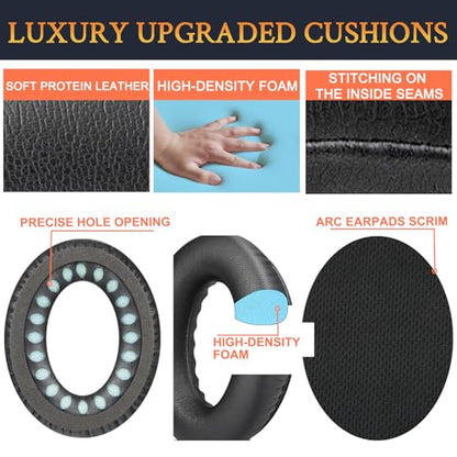 SoloWIT Earpads for Bose Headphones - Full Black - color: Full Black