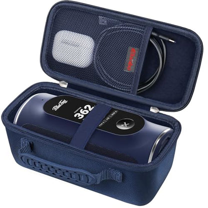 Carrying Case for Blue Tees Golf Player Pro/Player+ AI-Powered GPS Speaker | Blue Tees AI Powered Golf Speaker Hard Travel Protective Bag Storage Holder, Extra Mesh Pocket Fits Charging Cable, Navy - color: Navy