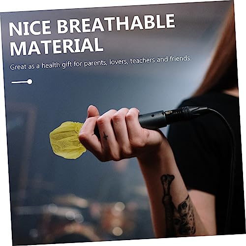 200PCS Disposable Microphone Covers Non-Woven Dust Protection Wraps for Microphones for Studios and Events