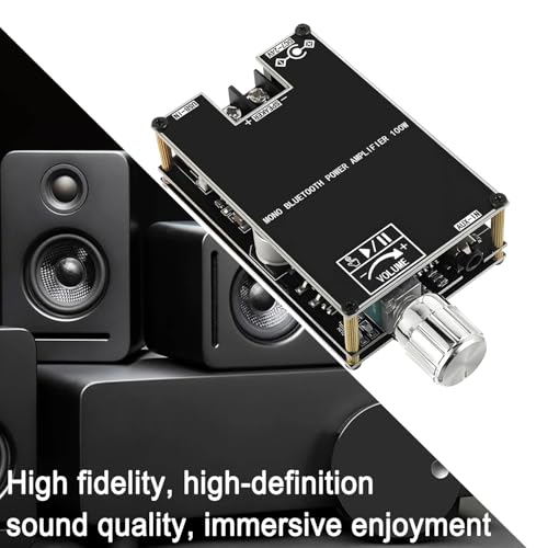 ZK-1001B Bluetooth 5.1 Audio Amplifier Board with 100W Mono,DC 7-24V Mini Audio Power Amplifier Module,Bluetooth/AUX/USB Input,with Volume Control,DIY Speaker System Kit for Home Car - size: ZK-1001B
