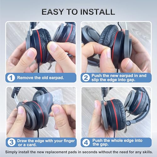 70MM Earpads Replacement Ear Pads for Sony Headphones Ear Cushions (2 Pack) | Work for Sony MDR-ZX100 ZX110 ZX110NC WH-CH500 CH520 CH510 V150 V250 V200 JBL Tune 450BT 500BT 510BT 660NC Headsets