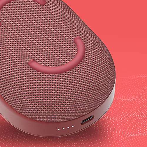 Skullcandy Kilo Wireless Bluetooth Speaker - IPX7 Waterproof Mini Bluetooth Speaker with 24 Hour Battery, Downward Firing Passive Radiator, and True Wireless Pairing - Perfect for Outdoor (Red)