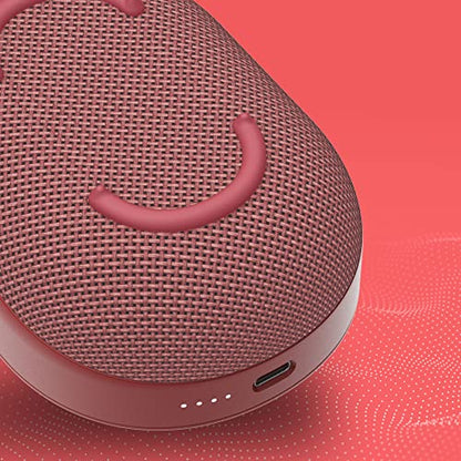 Skullcandy Kilo Wireless Bluetooth Speaker - IPX7 Waterproof Mini Bluetooth Speaker with 24 Hour Battery, Downward Firing Passive Radiator, and True Wireless Pairing - Perfect for Outdoor (Red)