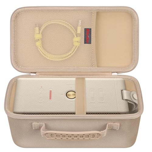 Elonbo Carrying Case for Marshall Middleton/Middleton II Portable Bluetooth Speaker, Wireless Speaker Hard Travel Protective Bag Storage Cover, Extra Mesh Pocket Fits Charging Cable, Champagne Gold - color: Champagne Gold