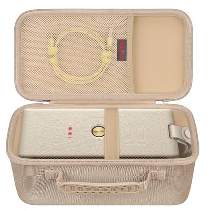 Elonbo Carrying Case for Marshall Middleton/Middleton II Portable Bluetooth Speaker, Wireless Speaker Hard Travel Protective Bag Storage Cover, Extra Mesh Pocket Fits Charging Cable, Champagne Gold - color: Champagne Gold