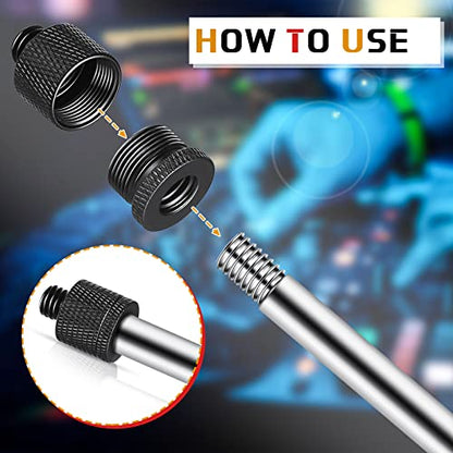 Hotop 4 Pieces Mic Stand Adapter 5/8 Female to 3/8 Male and 3/8 to 5/8 and 5/8 to 1/4 and 1/4 Female to 5/8 Male Combo Pack Microphone Stand Adapter to Camera Tripod