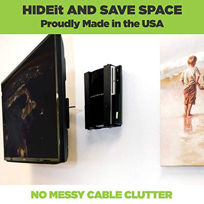 HIDEit Mounts Uni-MXW Mount - Patented in 2015 - Adjustable Medium Extra Wide Device Wall Mount, Hide Your Cable TV Box, Video Game Consoles, Receivers, Cable Boxes, Gaming PCs and More - size: USA Made Medium Extra Wide