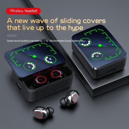 VIVIDUS M90 Max Wireless Earbuds with Noise Canceling Mic, Bluetooth 5.3, IPX-4 Waterproof, Touch Control, LED Display, Gaming Headset, HD Call, Voice Assistant, HiFi Stereo Sound, Wireless Earphone
