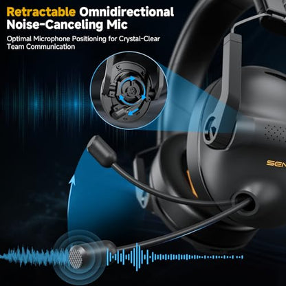 SG600 Wireless Gaming Headset with mic for PC, PS5, PS4, Mac, Xbox one