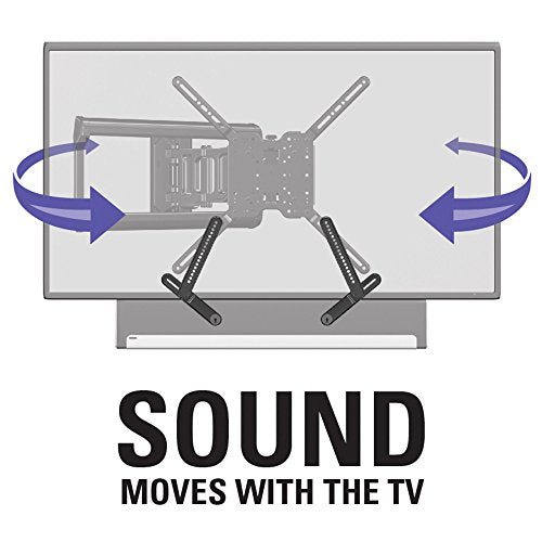 Sanus Soundbar Mount for Most Soundbars up to 15 lbs - Features Simple Install and Tool-Free Adjustments - Compatible with Most TVs and Mounts - SOA-SBM1