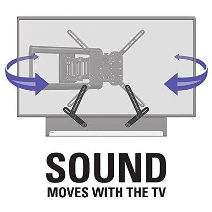 Sanus Soundbar Mount for Most Soundbars up to 15 lbs - Features Simple Install and Tool-Free Adjustments - Compatible with Most TVs and Mounts - SOA-SBM1
