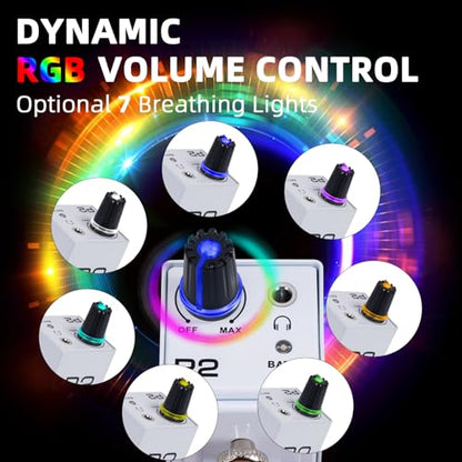 P2 Portable in-Ear Monitor Amplifier,Personal Headphone Amp，White | Stereo/Mono Switch, XLR/TRS Input, 3.5mm Output, Built-in belt clip, Built-in belt clip, Battery Powered Freedom