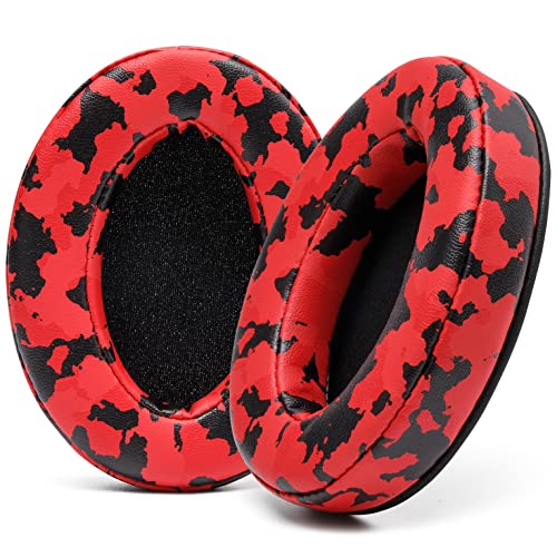 WC Wicked Cushions PadZ - Thick & Soft Ear Pads for ATH M50X / M40X / SteelSeries Arctis/HyperX Cloud & Alpha/Logitech G Pro X/Compatible with Over 50 Headphones | Red Camo - color: Red Camo