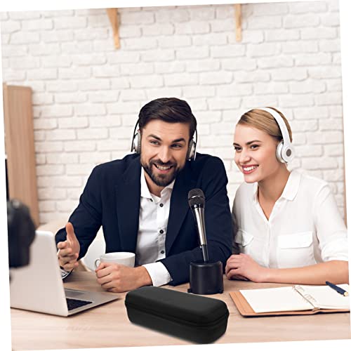 Vaguelly Protective Microphone Case Portable Mic Carrying Bag with Comfortable Handle Small Storage Box for Microphones and Speakers