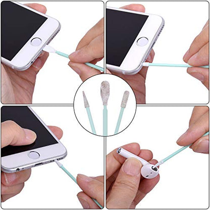 Wisdompro 45 Pcs Cell Phone Cleaning Kit, Cleaning Tool Set for Electronics | USB Charging Port Cleaner, Headphone Jack Brush Tools for iPhones, AirPods, Phones, Earbuds, Tablets, Laptops, Keyboards
