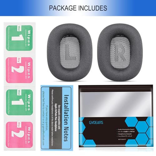 Mesh Ear Cushions for Apple AirPods Max 1 & 2 - Air Max Ear Cup Replacement | Upgraded Earpads with Original Silicone Design Strong Magnet (Space Gray) - color: Space Gray