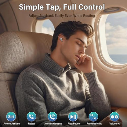 Sleep Earbuds Bluetooth 5.4 in Ear Buds for Sleeping, Sleep Headphones for Side Sleepers with Dual Modes, Sleep Timer, Alarm, 48H Wireless Earbuds for Sleeping, Sleep monitoring, App Customization