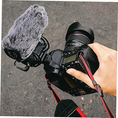Hemoton Artificial Wool Wind Muff Microphone Cover for Videomic Pro Pro Windshield for