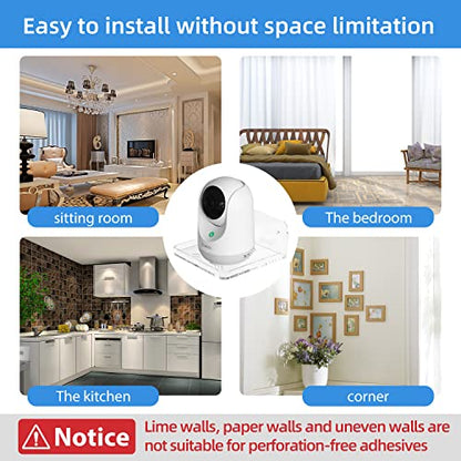 Wall Mount Floating Shelves for 2 Pcs Camera Mini Speaker Shelf Baby Monitor - Clear Mini Shelf Flexible Use for Wall Space in Bedroom Bathroom Kitchen Living Room - size: Small Clear