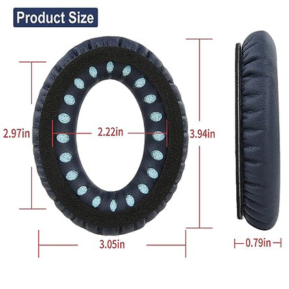 Replacement Ear Pads Cushions for Bose QuietComfort 35 QC35 QC35ii QC45 QC25 QC15 Headphones Noise Isolation Memory Foam Navy Blue - color: QC35 Navy Blue