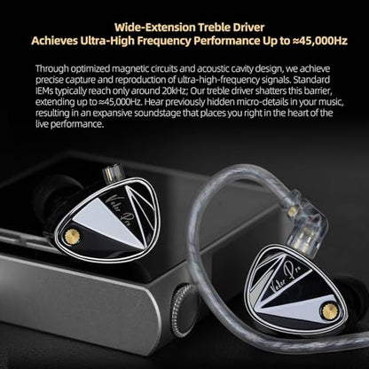 KZ Vader Pro in Ear Monitor, HiFi IEM Earbuds | 6DD, Enhanced Bass & High Resolution, Wide Frequency, Premium Sound Standard, Detachable Cable, 3.5mm Jack no Mic - style: Standard no microphone