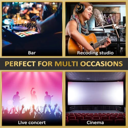 XLR Microphone Cable 12FT 4 Pack, Gold-Plated 3 Pin XLR Male to Female Balanced Mic Audio Cord, AL & OFC Dual Shielded Patch Cable for Speaker, Podcast, Mixer, Amplifier, Recording - size: 12FT