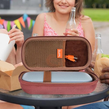 Hard EVA Case Compatible with Bose SoundLink Flex 2nd Gen/Bose SoundLink Flex Bluetooth Speaker, Waterproof, Shockproof and Dustproof Carrying Travel Speaker Case - Carmine Red - color: Carmine Red