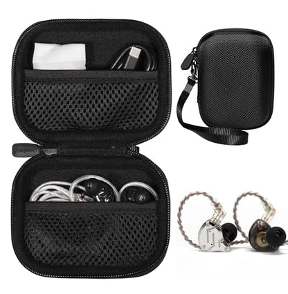 case for KZ ZS10 Pro, Linsoul 4BA+1DD 5 Driver in Ear Monitor, HiFi Metal Earphones (Black) (Black) - color: Black