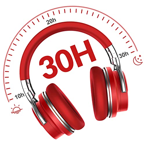 Million Sold 10 Years Classic E7 Active Noise Cancelling Headphones with Upgraded Noise Cancellation, Bluetooth Headphones Wireless with HD Sound Vivid Deep Bass, for Home Office Travel Gift Pcs - color: Red, style: E7 Wireless Active Noise Cancelling Hea