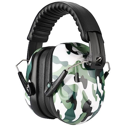 ProCase NRR 28dB Noise Reduction Ear Muffs, Foldable Adjustable Noise Cancelling Headphones - color: 1 - Camogreen