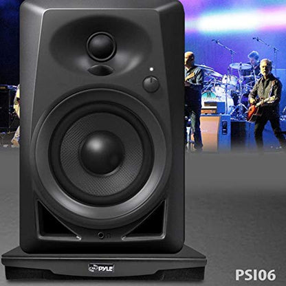 Pyle Speaker Isolation Pads - 10.4 x 13 x 2.8 inches - Acoustic Noise Isolation Platform - Foam Riser Recoil Stabilizer with Rubber Base for Studio Monitor, Subwoofer, Loudspeaker - PSIO6 - size: 10.4" x 13.0" (Single)