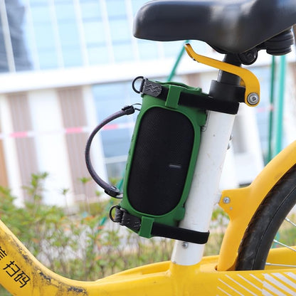 Silicone Case Cover for JBL Charge 6 Portable Bluetooth Speaker, Soft Protective Sleeve Travel Carrying Protective Cover Speaker Silicone Case with Shoulder Strap and Bike Strap (Green) - color: Green