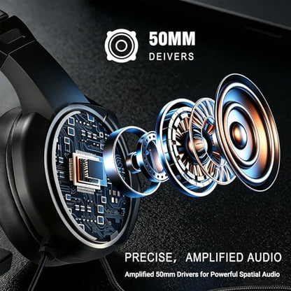 Joso One Ear Headset with Mic, Wireless Single Ear Headset for PC/iPad/Mac/Tablet/Phone/NS Switch with RGB - Chat Headphones for Truck Driver, Call Center, Office, Coach, Gaming - size: Wireless
