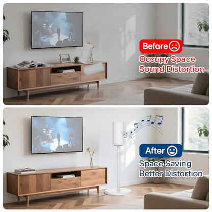 Height Adjustable Floor Speaker Stands Pair for Sony HT-A9 Speaker Stands - Heavy-Duty Surround Sound Speaker Stand for Sony HT-A9 Stands with Cable Management (Stand Only)