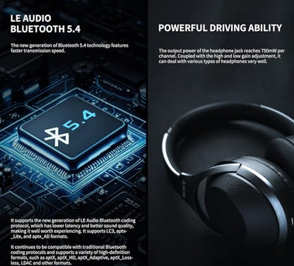 Xduoo XD05 BASIC2 Portable DAC Headphone Amplifier - CS43131 chip 32bit/384kHz DSD256 MQA 8X Output Power 750mW Gain Bass EQ Adjustment