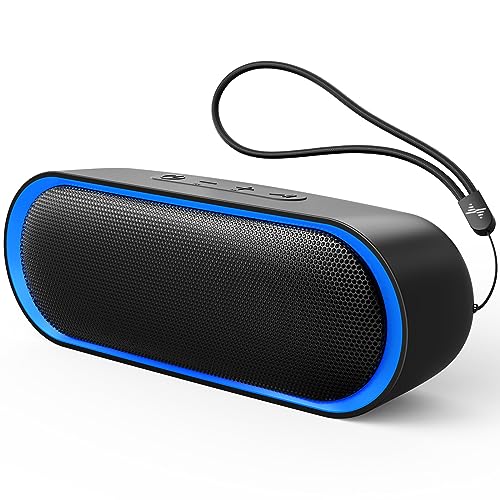 LENRUE Bluetooth Speakers, Waterproof Portable Speakers with TWS, 24 Playtime, Stereo Sound, Wireless for Home Shower Pool Beach Outdoor (Black) - color: Black
