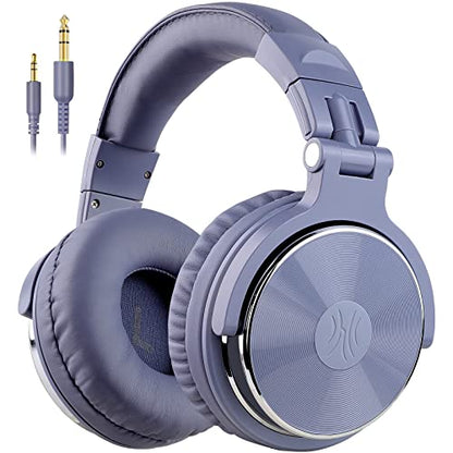 OneOdio Wired Over Ear Headphones Studio Monitor & Mixing DJ Stereo Headsets with 50mm Neodymium Drivers and 1/4 to 3.5mm Jack for AMP Computer Recording Podcast Keyboard Guitar Laptop - Light Blue | headphone with 50mm drivers, dual 3.5mm and 6.35mm jack