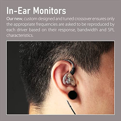 Xvive U45T9 Wireless in Ear Monitor System 5.8ghz with T9 2BA Drivers IEM Earphone, IEM System Transmitter and Bodypack Receiver for Studio, Band Rehearsal, Live Performance, Channel Scan Mode - style: U45T9