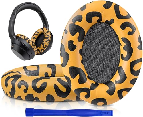 SOULWIT Professional Earpads Cushions Replacement for Sony WH-1000XM3 (WH1000XM3) Over-Ear Headphones, Ear Pads with Softer Protein Leather, Noise Isolation Memory Foam, Added Thickness(Tiger Stripes) - color: Tiger Stripes