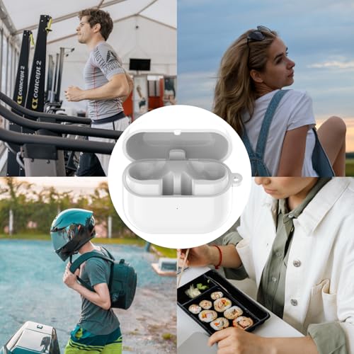 Charging Case Inended for Samsung Galaxy Buds 3 Pro,Replacement Charger Station with USB C Cable Wired Earbuds Charger Case Dock Stand Cradle Cover (White) - color: White
