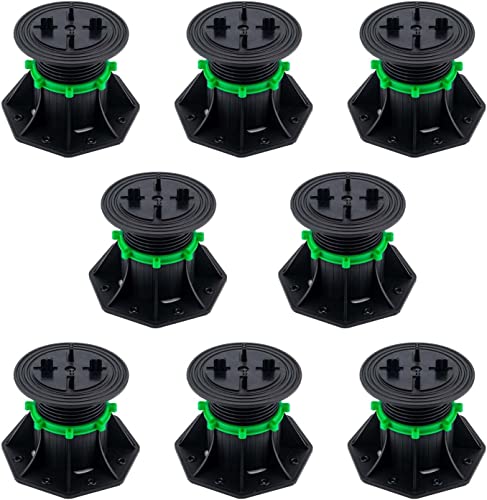 8Pack Adjustable Plastic Pedestal Paver,Floor Slate Support Floor Lift,Deck Support Floor Raising (Split Card Slot) - size: split card slot